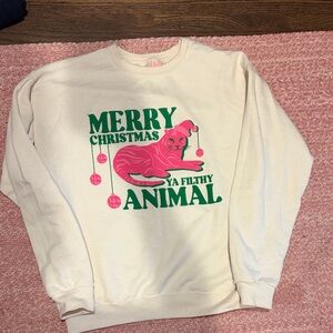 Cream Christmas Cat Sweater